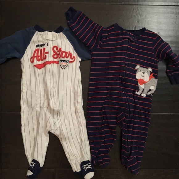 Lot of 6 Carter’s Pyjamas (Footed Onesies) - Picture 2 of 7